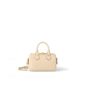 Louis Vuitton M58954 Speedy Bandoulière 20 Monogram Empreinte Leather Crème Beige
